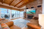 Enjoy ocean views and beach living in the living room